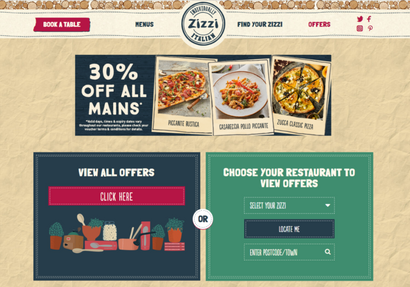 Award-Winning Restaurant Website Design & Hospitality UX for Zizzi